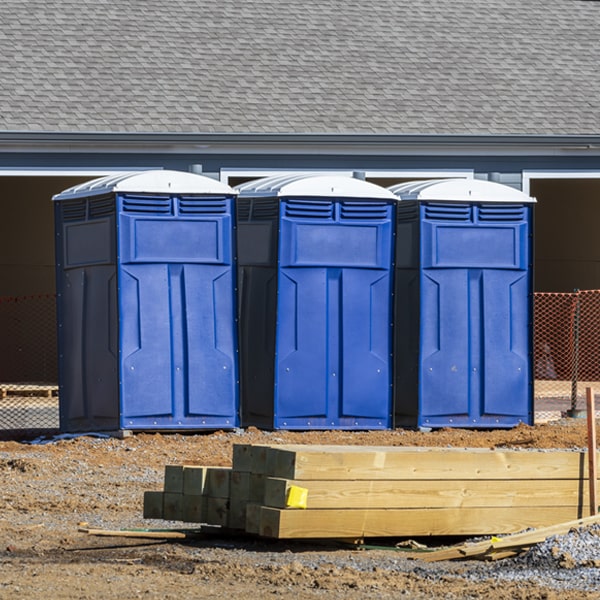 what is the expected delivery and pickup timeframe for the porta potties in Jane